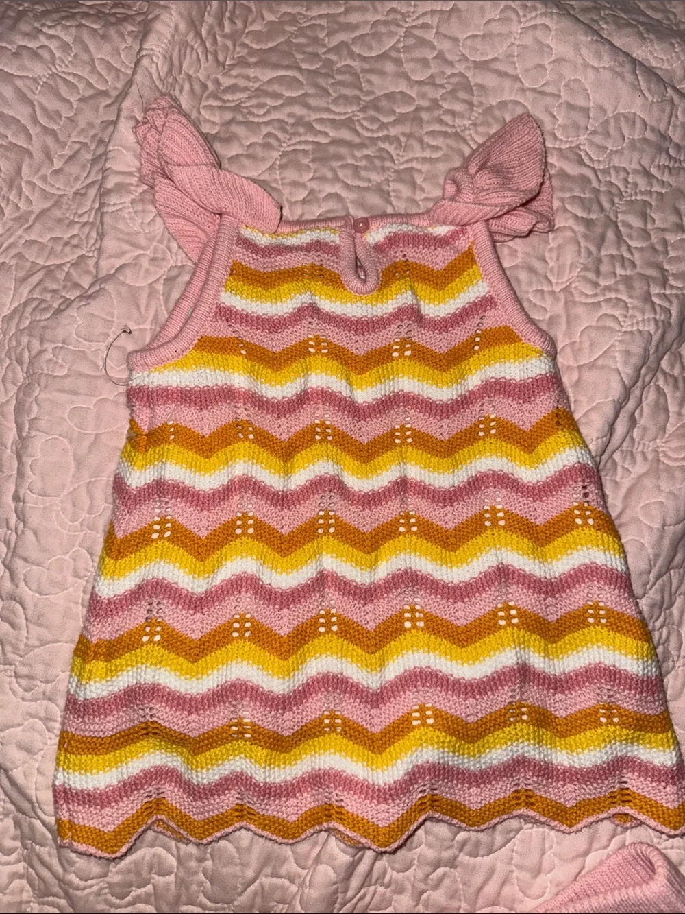 Haute Hippie Pink, Yellow & White Knit Kids Shorts Set